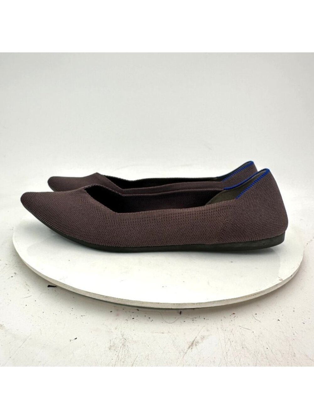 Rothy’s The Point Women Size 10.5 Grey Ballet Flat Slip On Comfort Shoes
